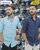 GoButtonskart Aadi offer Casual Shirts Assorted ( Pack of 2 )
