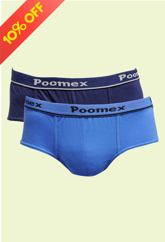 Poomex Men's Cotton French Brief (2s Pack)